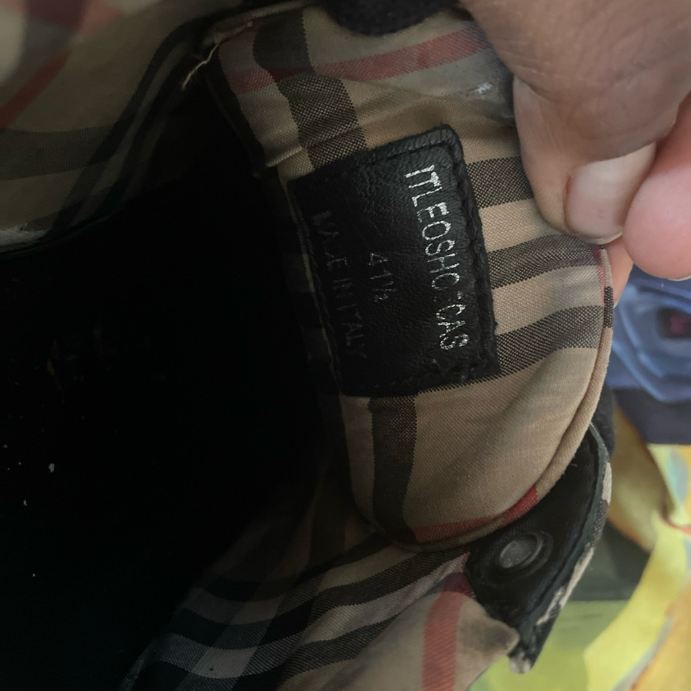 Burberry Tan and Black Sneakers